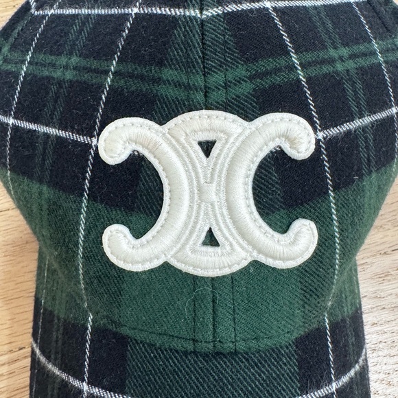 Celine Plaid Patterned Baseball Cap - Picture 6 of 8